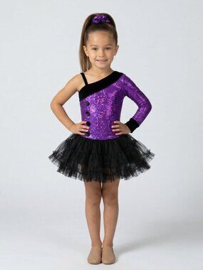 Girl's Custom Putting On the Ritz Dance Costume for Jazz Tap Musical Theater 5-7